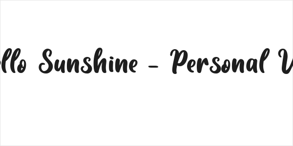 Hello Sunshine - Personal Use Logo
