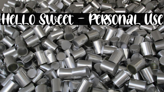 Hello Sweet - Personal Use Example 1