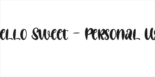Hello Sweet - Personal Use Logo