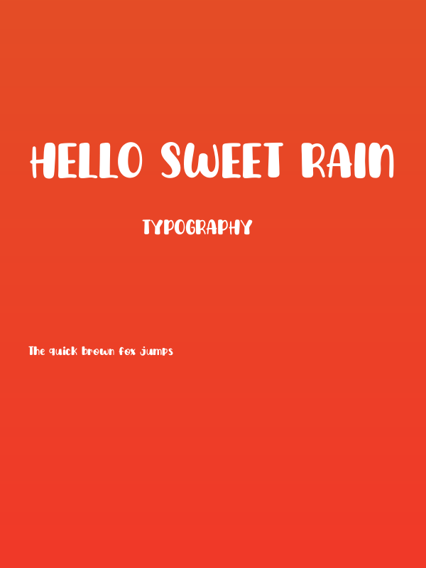 Hello Sweet Rain Poster
