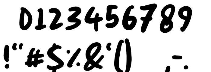 Hello Sweet Font OTHER CHARS