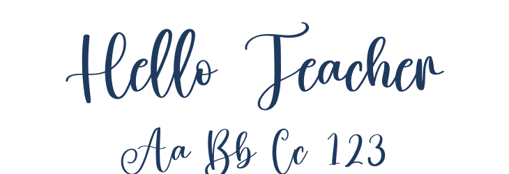Hello Teacher Font Preview