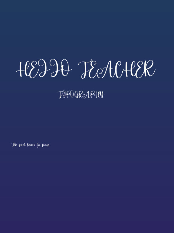 Hello Teacher Poster