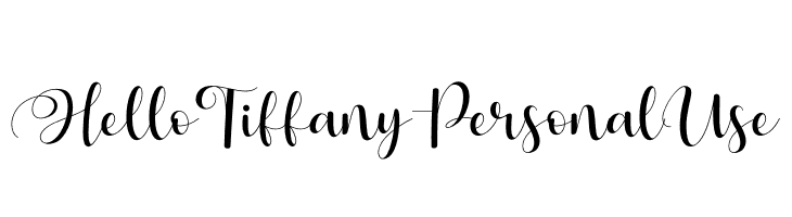 Hello Tiffany - Personal Use Fonte