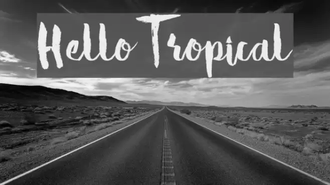 Hello Tropical Font examples