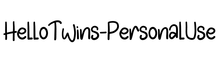 Hello Twins - Personal Use  Free Fonts Download