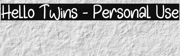 Hello Twins - Personal Use Example 3