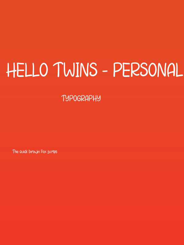Hello Twins - Personal Use Poster