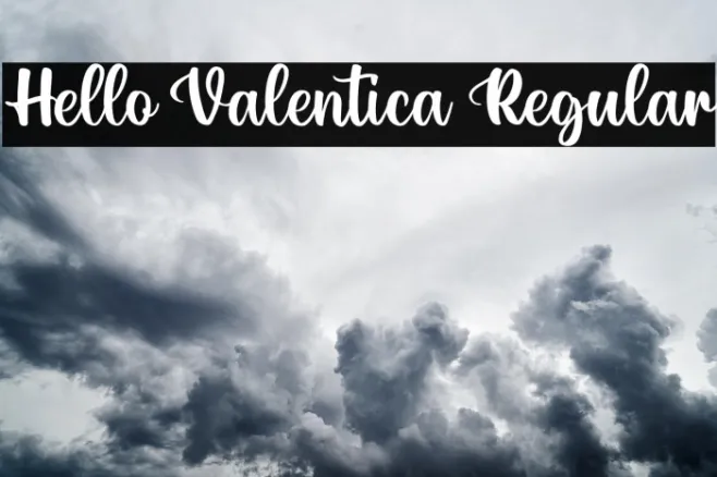 Hello Valentica Regular Example 2