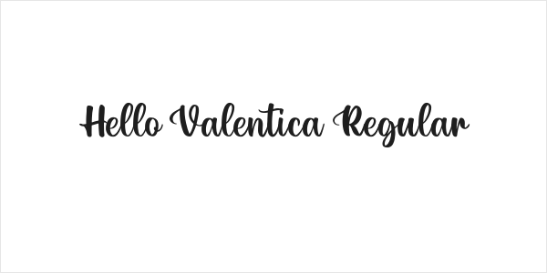 Hello Valentica Regular Logo