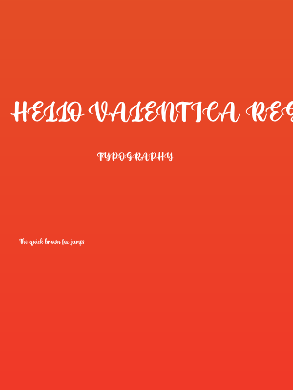 Hello Valentica Regular Poster
