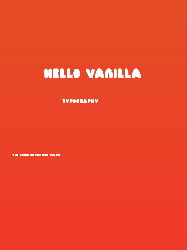 Hello Vanilla Poster