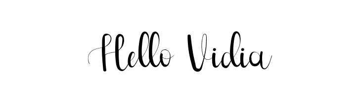 Hello Vidia  font caratteri gratis