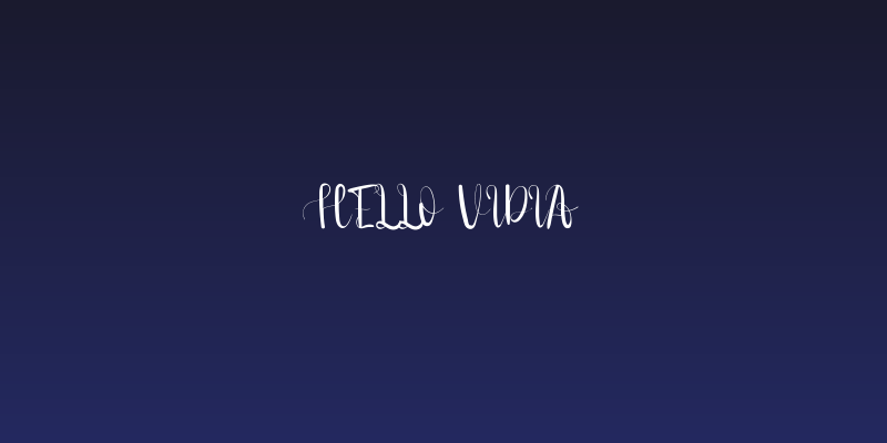 Hello Vidia Social Header
