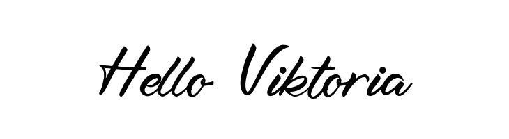 Hello Viktoria  Frei Schriftart Herunterladen