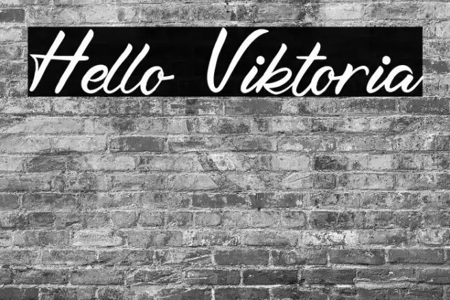 Hello Viktoria Font examples