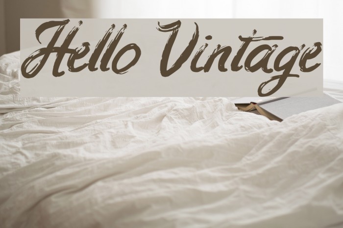 Hello Vintage Font examples