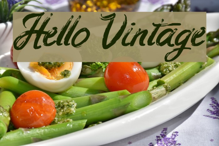 Hello Vintage Font examples