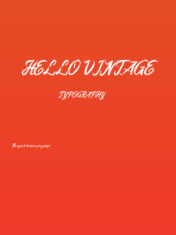 Hello Vintage Poster