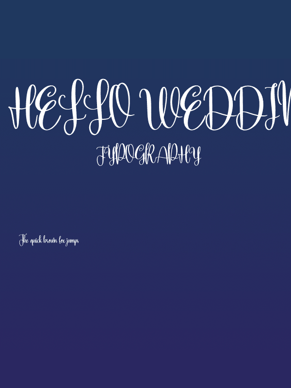 Hello Wedding Poster