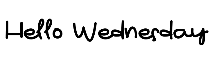 Hello Wednesday  フリーフォントのダウンロード