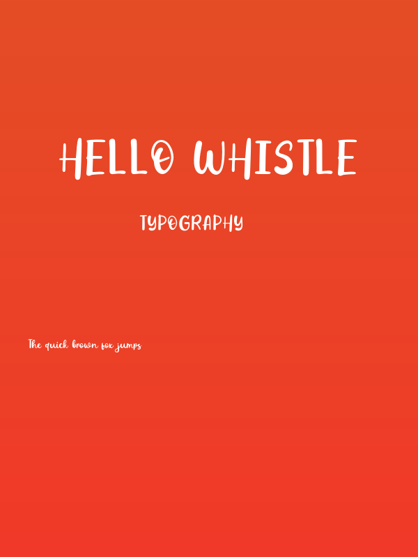 Hello Whistle Poster