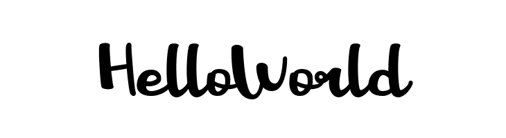 Hello World  フリーフォントのダウンロード