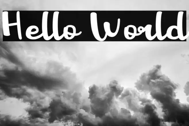 Hello World Font examples