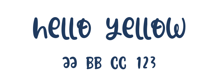 Hello Yellow Font Preview