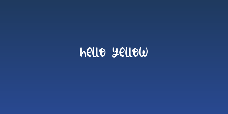 Hello Yellow Social Header