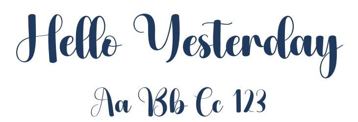 Hello Yesterday Font Preview