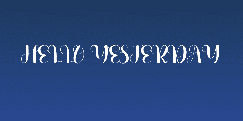 Hello Yesterday Social Header