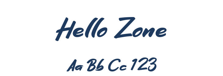 Hello Zone Font Preview