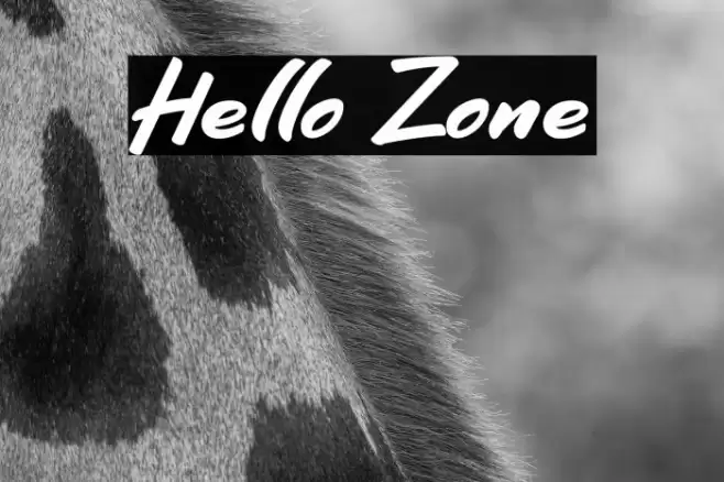 Hello Zone फ़ॉन्ट examples