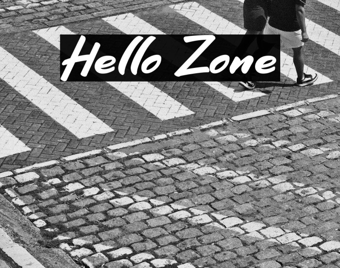 Hello Zone Font examples