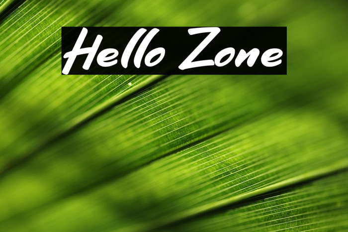 Hello Zone Font examples