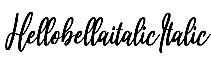 Hello bella italic Italic  Frei Schriftart Herunterladen
