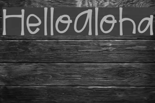HelloAloha Font examples