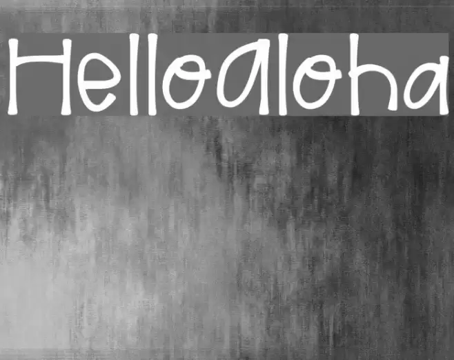 HelloAloha Font examples