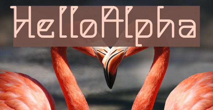 HelloAlpha Font examples