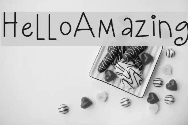 HelloAmazing Font examples