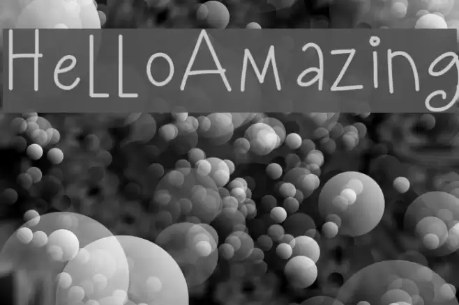 HelloAmazing Font examples