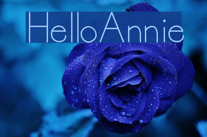 HelloAnnie Font examples