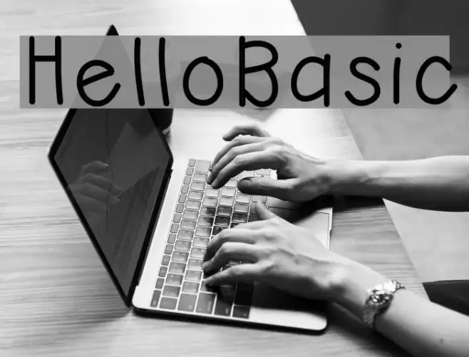 HelloBasic Font examples