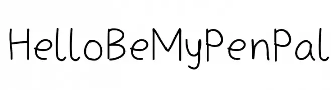 HelloBeMyPenPal  नि: शुल्क फ़ॉन्ट्स डाउनलोड