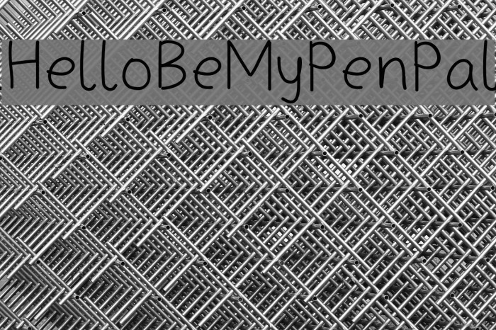 HelloBeMyPenPal Font examples