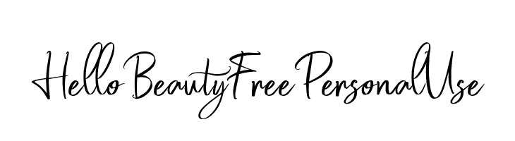 HelloBeautyFreePersonalUse  免费字体下载