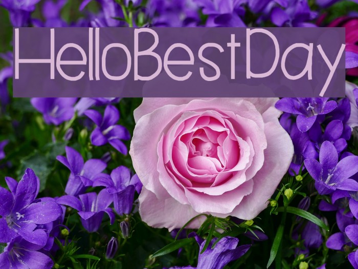 HelloBestDay Font examples