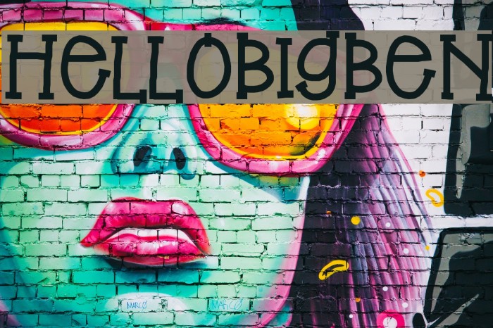 HelloBigBen Font examples