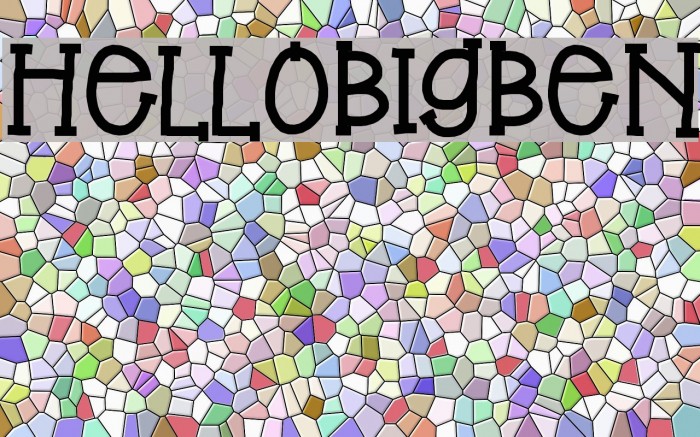 HelloBigBen Font examples
